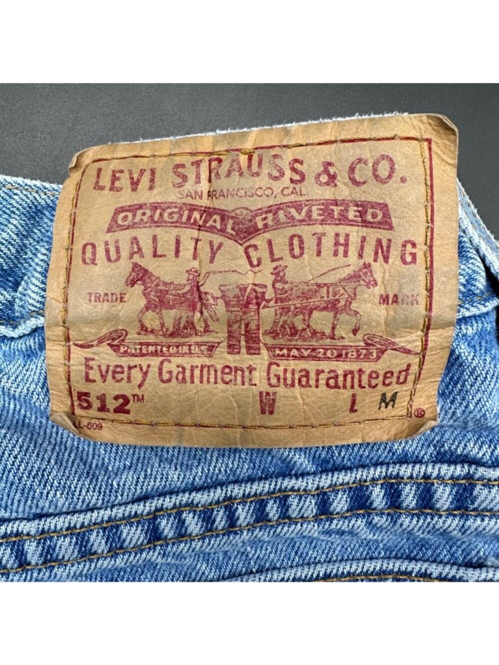 Vintage Levis 512 Slim Fit Tapered Leg Jeans Size 12 USA Light Denim Mom Style - Picture 6 of 11